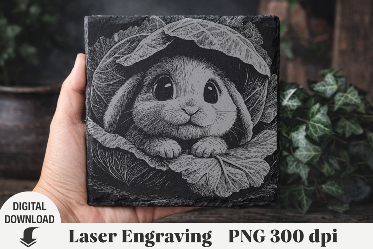 Easter Laser Engraving, Easter bunny Engraving file PNG