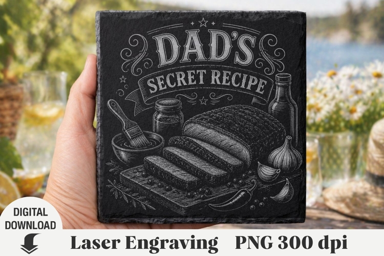 Father's Day Laser Engraving, Dad Engraving file PNG example image 1