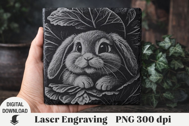 Easter Laser Engraving, Easter bunny Engraving file PNG