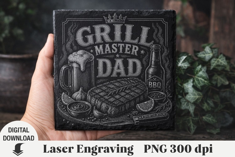 Father's Day Laser Engraving, Dad Engraving file PNG example image 1