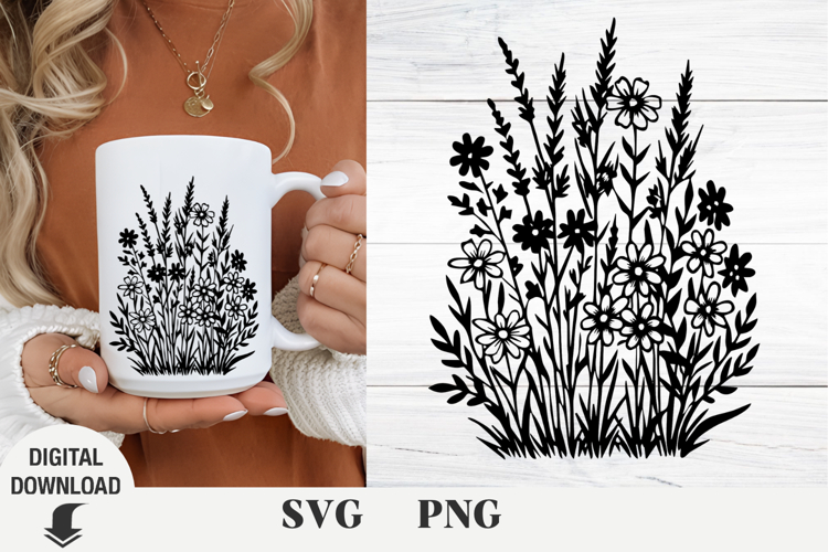 Flowers svg, wildflowers, floral svg, Spring, Summer