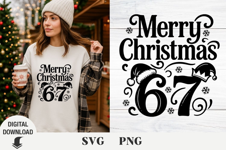 Funny 6 7 Christmas Meme Svg, Christmas svg, Merry Christmas