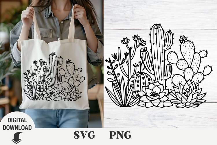 cactus svg, succulent svg, wildflowers, floral svg,