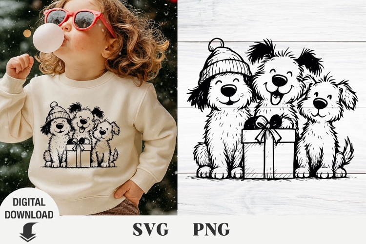 Christmas dog svg, Christmas svg, Fanny dog svg