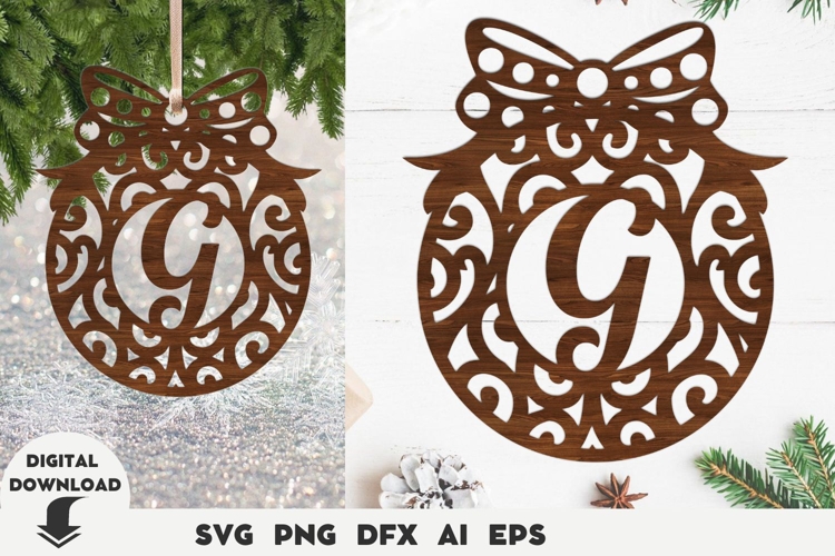 Christmas, Laser, Christmas Personalized Ornament Letter