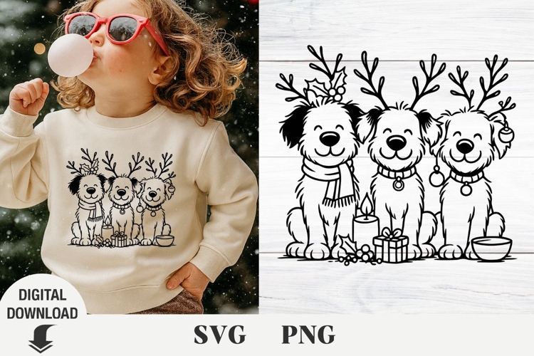 Christmas dog svg, Christmas svg, Fanny dog svg