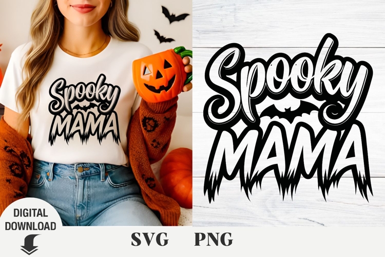 Halloween SVG, spooky mama, Happy Halloween