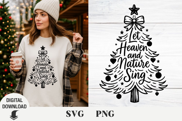 Christmas tree svg, Christmas svg, Holy Night svg