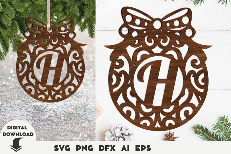 Christmas, Laser, Christmas Personalized Ornament Letter