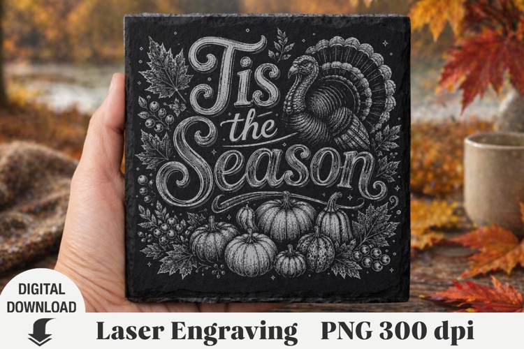 Fall Laser Engraving, Thanksgiving day Engraving file PNG
