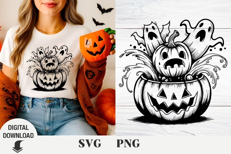 Ghost svg, Halloween svg, Pumpkin svg, Shirt Design