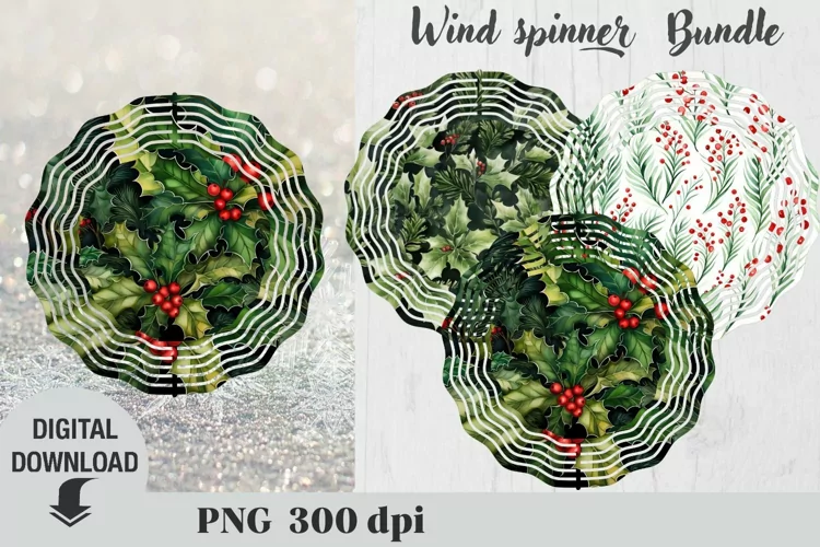 Christmas 3D wind spinner, Christmas tree, merry christmas