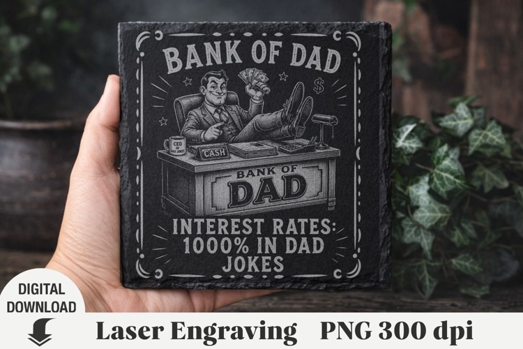 Fathers Day Laser Engraving, Dad Engraving file PNG