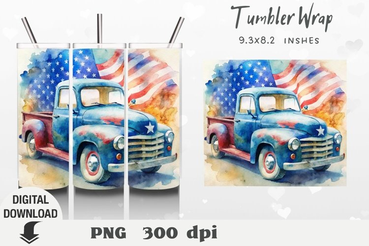 Patriotic USA Tumbler Wrap, 4th of July, Independence Day