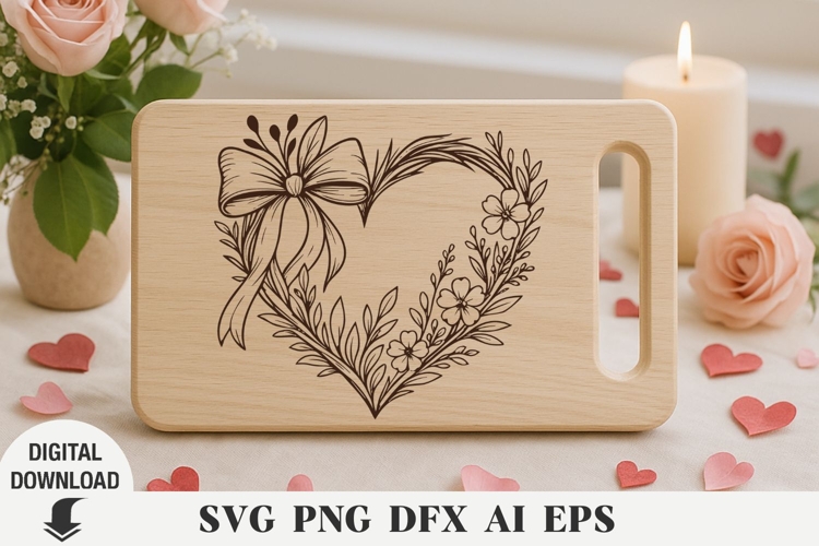 valentines day Laser cut , Cutting board, Heart svg