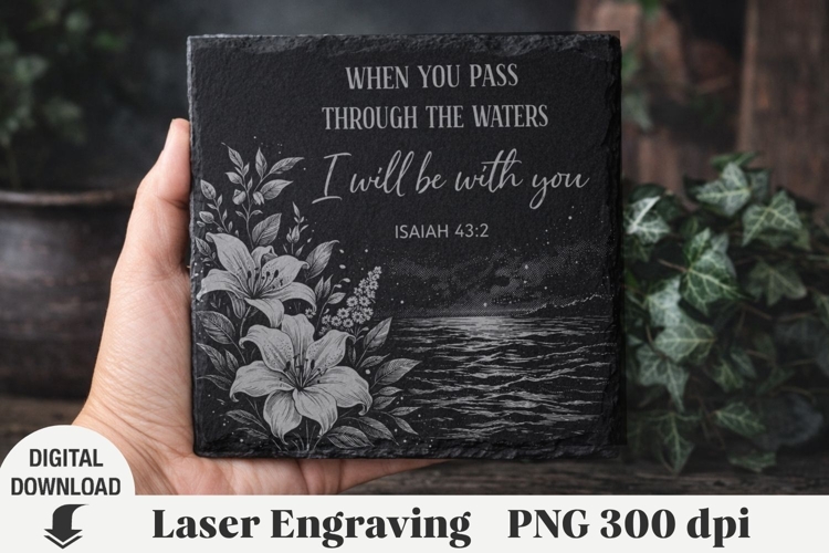 Religious Quotes Laser Engraving, Cow Engraving file PNG