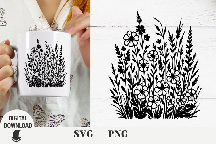 Flowers svg, wildflowers, floral svg, Spring, Summer