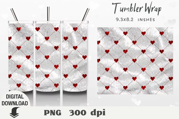 Valentine Tumbler Wrap, Love, Valentine Sublimation