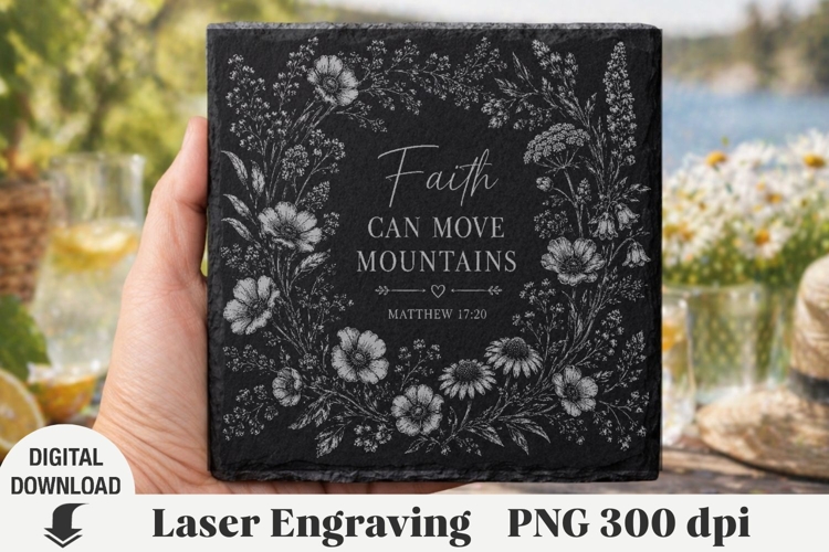 Religious Quotes Laser Engraving, Cow Engraving file PNG