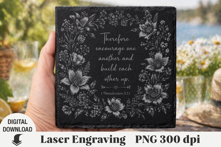 Religious Quotes Laser Engraving, Cow Engraving file PNG