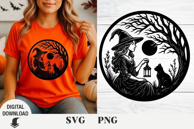 Witch svg, Halloween svg, Boho svg, Shirt Design