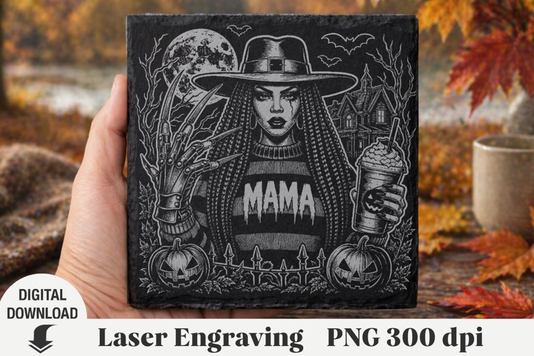 Halloween Laser Engraving, zombie girl Engraving file PNG