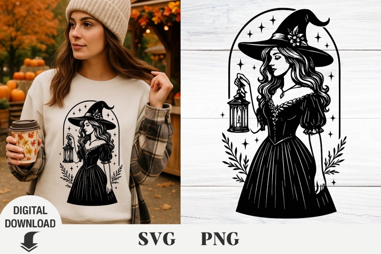 Witch svg, Halloween svg, Boho svg, Shirt Design