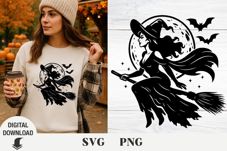 Witch svg, Halloween svg, Boho svg, Shirt Design