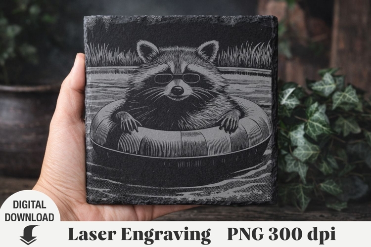 raccoon Laser Engraving, summer Engraving file