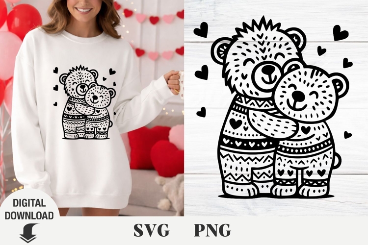 Valentine bear svg, Valentine Day, cute bear, Valentine svg