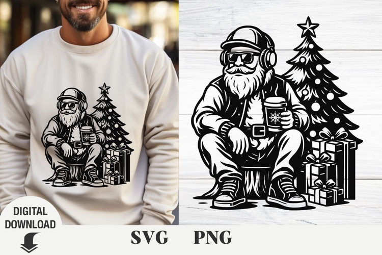 Santa svg, Christmas svg, fanny svg, Christmas ornamemt svg example image 1
