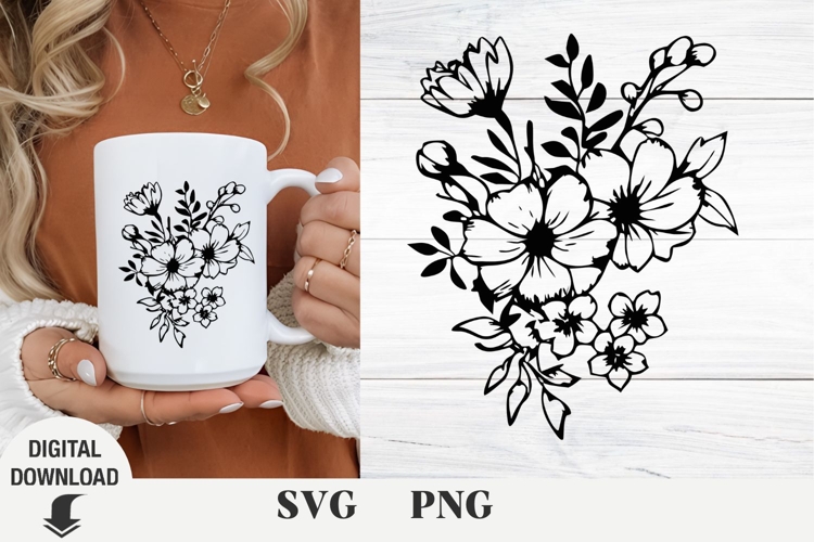 Flower svg, wildflowers, floral svg, Summer