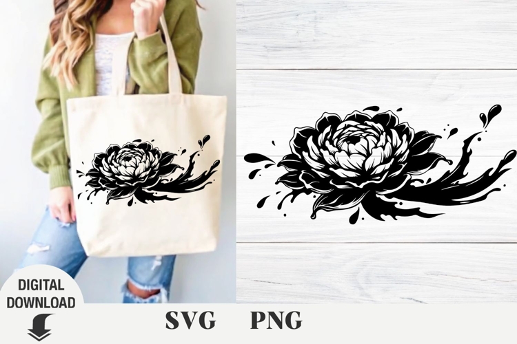 Flower svg, pion svg, wildflowers, floral svg, Summer