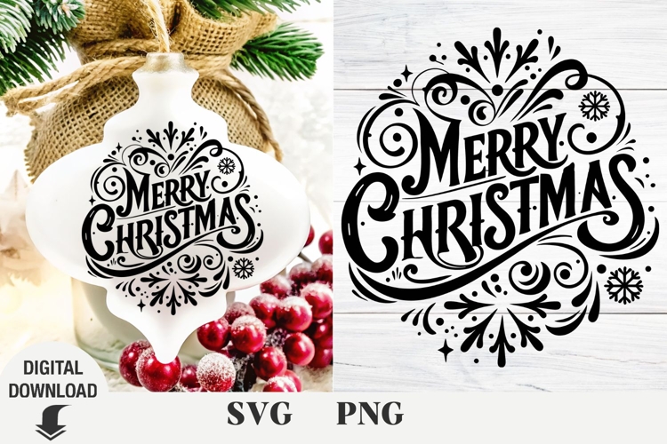 Christmas svg, Christmas ornament svg, Merry christmas svg