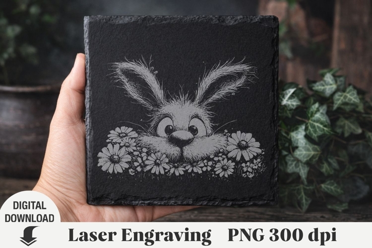 Easter Laser Engraving, Easter bunny Engraving file PNG