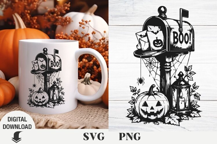 Halloween svg, Halloween scene svg, horror svg, pumpkin svg example image 1