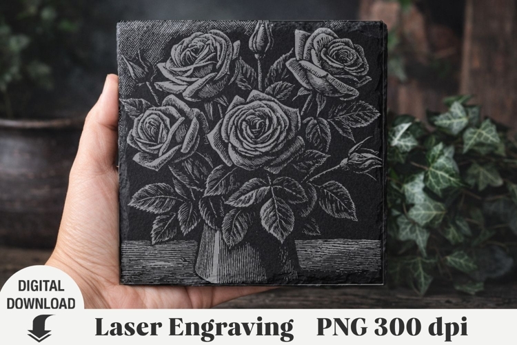 Flower Laser Engraving, rose Engraving file