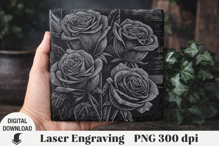 Flower Laser Engraving, rose Engraving file