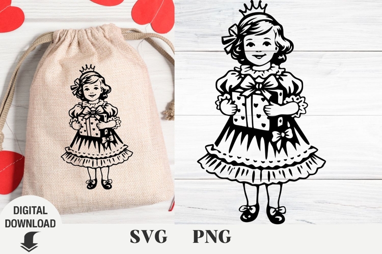 Retro girl svg, Love svg, Heart svg, Valentine svg,
