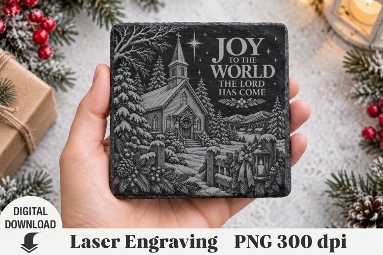 Christmas Laser Engraving, nativity Engraving file example image 1