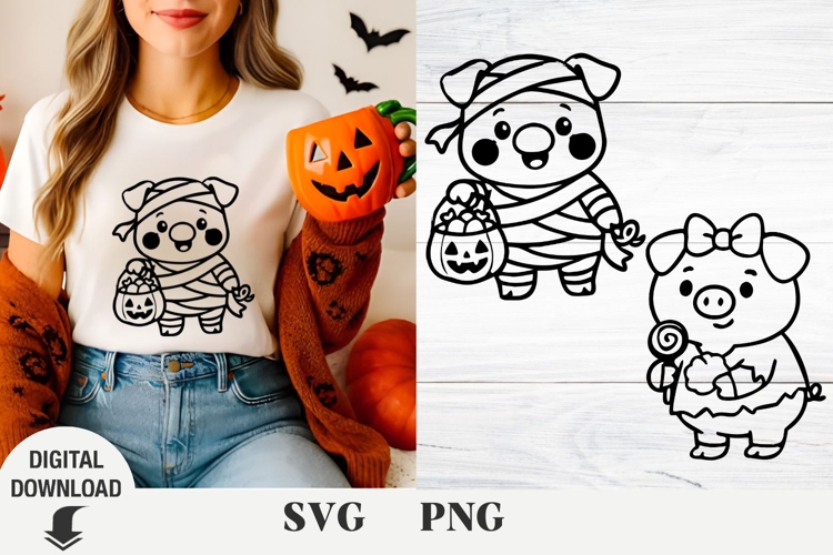 Halloween pig, Fanny Halloween, spooky vibes, animal