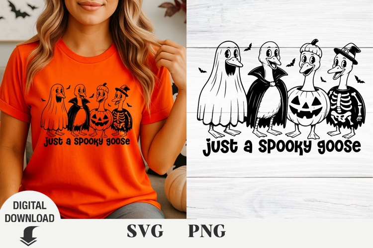 Halloween, spooky vibes, Goose svg, Halloween SVG