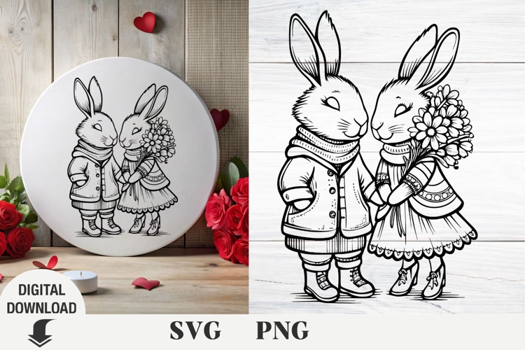 Bunny valentines day, Bunny svg, spring svg