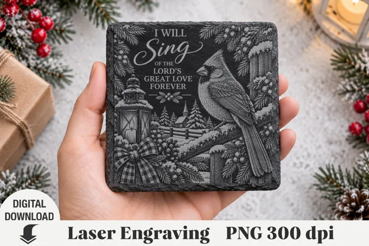 Christmas, Laser Engraving, nativity Engraving, coaster