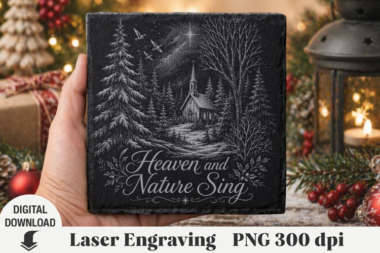 Christmas Laser Engraving, nativity Engraving file