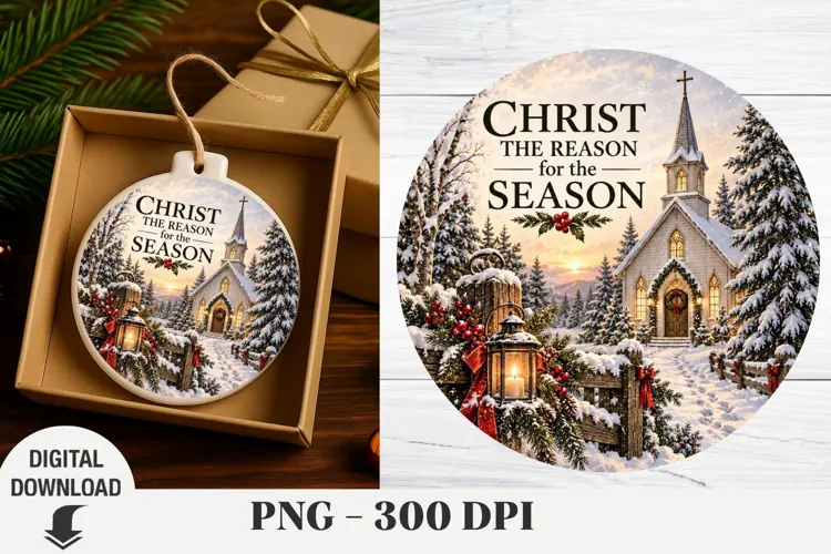 Christmas Ornaments, Nativity Sublimation, Christmas png