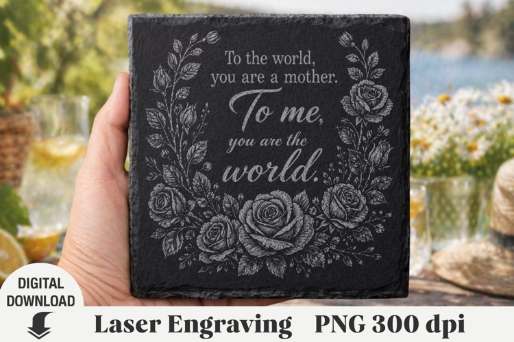 Mothers day Laser Engraving, Mama Engraving file PNG