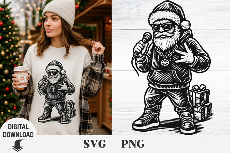 Santa svg, Christmas svg, fanny svg, Christmas ornamemt svg