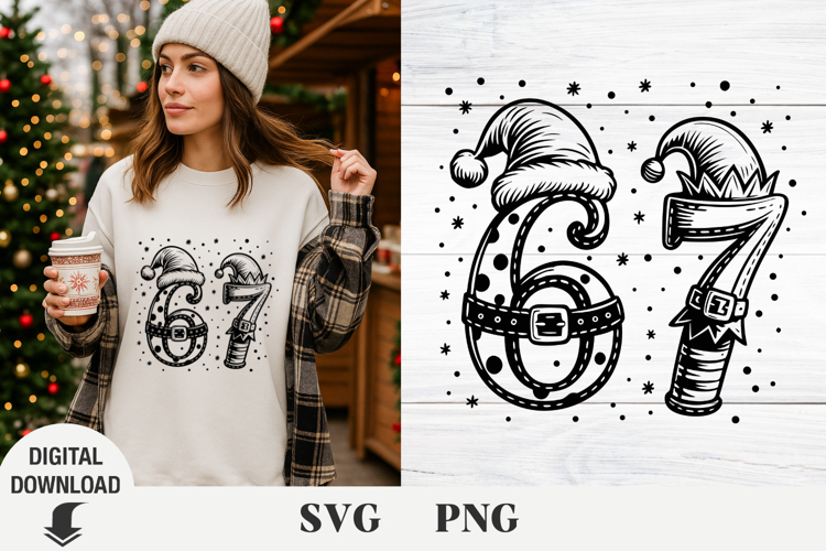 Funny 6 7 Christmas Meme Svg, Christmas svg, Merry Christmas