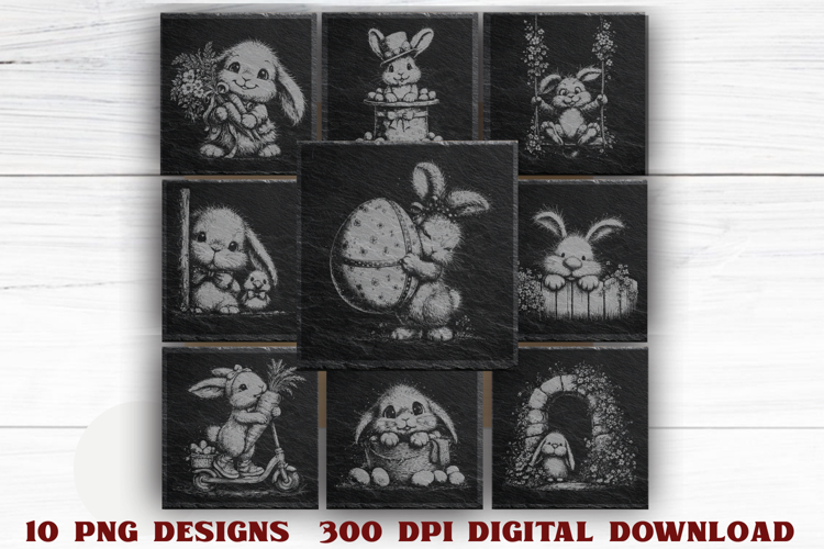 Easter Laser Engraving, Easter bunny Engraving file PNG